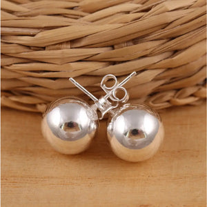 925 Sterling Silver 12Mm Ball Stud Earrings BIG Plain Gift Boxed