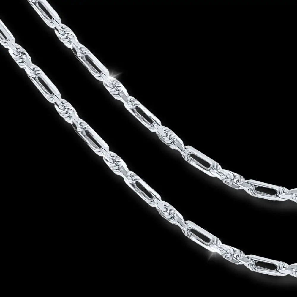 925 Sterling Silver Figarope Milano Italian Bracelet