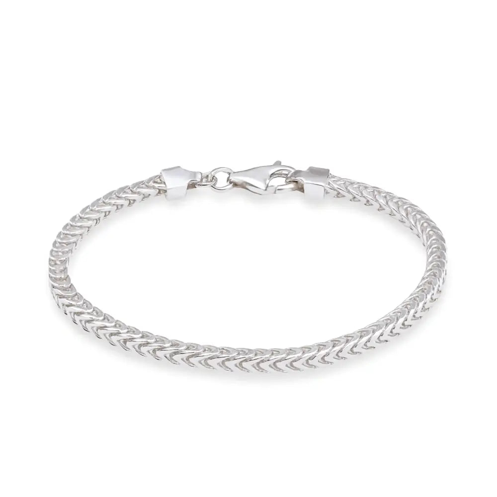 925 Sterling Silver Franco Chain Bracelet