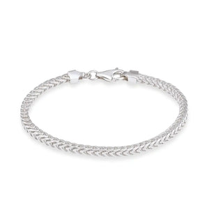 925 Sterling Silver Franco Chain Bracelet