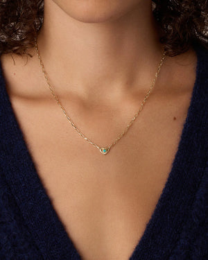 Birthstone Heart Necklace NikNenz™ Premium Gold & Diamonds