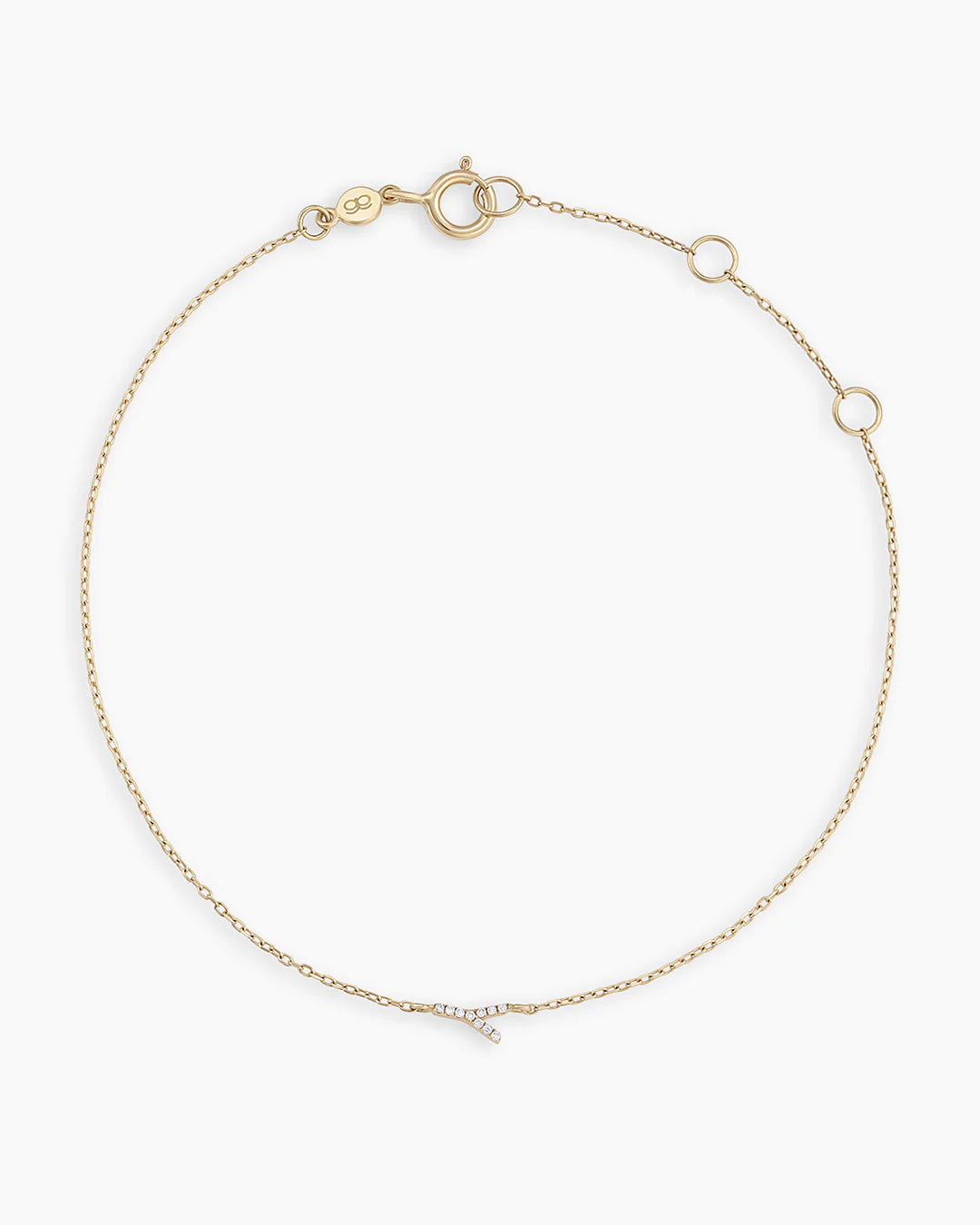 14K Diamond Pavé Alphabet Bracelet