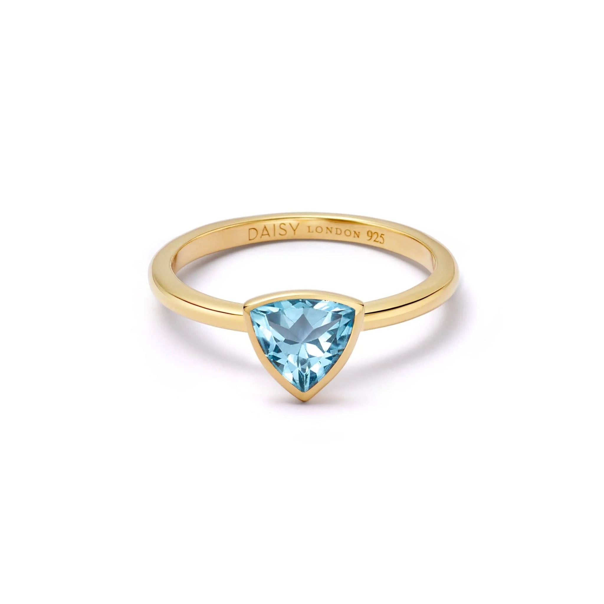 Birthstone Ring 18Ct Gold Plate