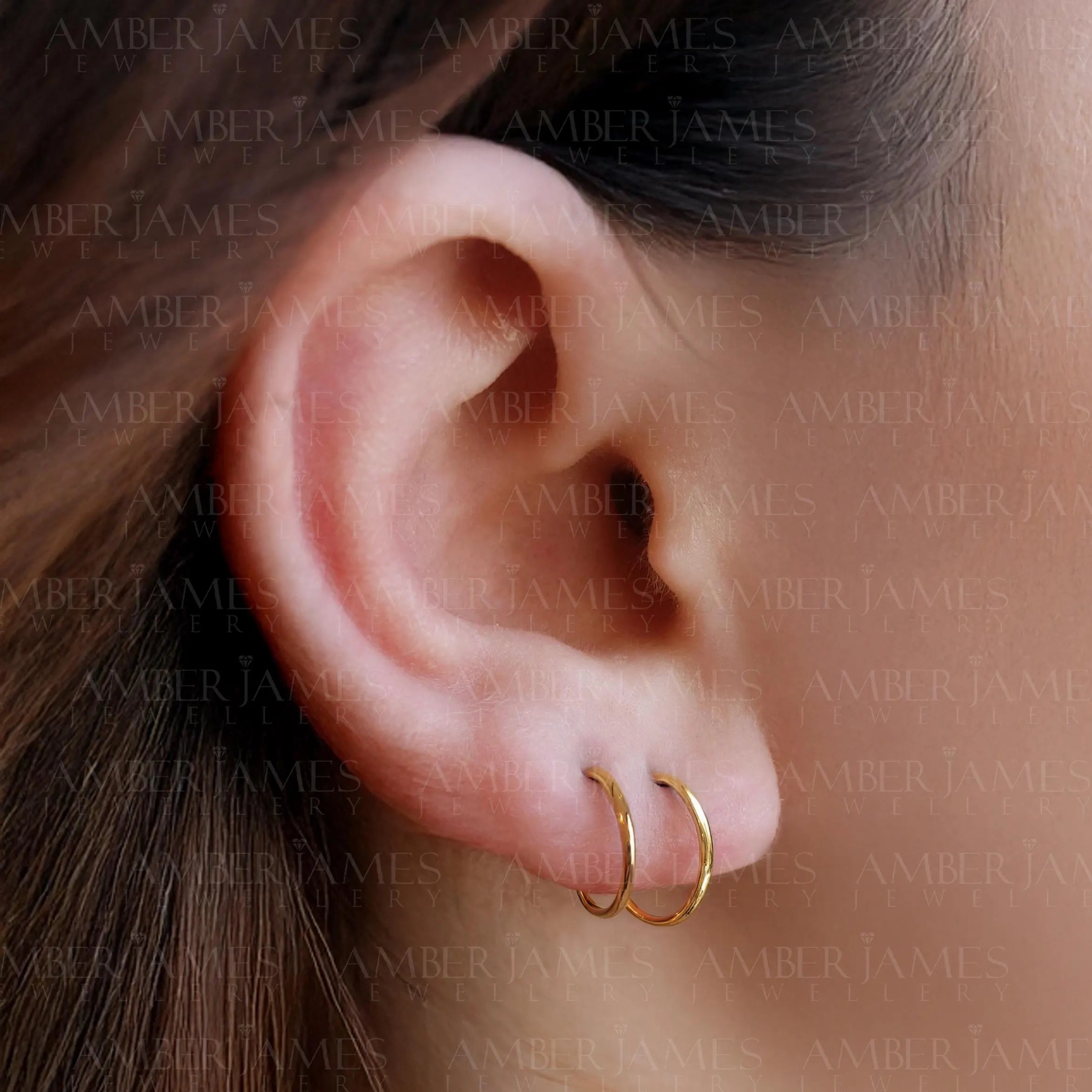 20G Tiny Huggie Hoop Earrings, Plain Helix Hoop Earrings, Dainty Hoop Earrings,Dainty Tiny Sterling Silver Huggies, 18K Gold Plated Hoops,