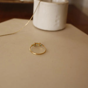 Emerald and Diamond Ring, 18Ct Yellow Gold, Navette Emerald, Handmade Fine Jewellery