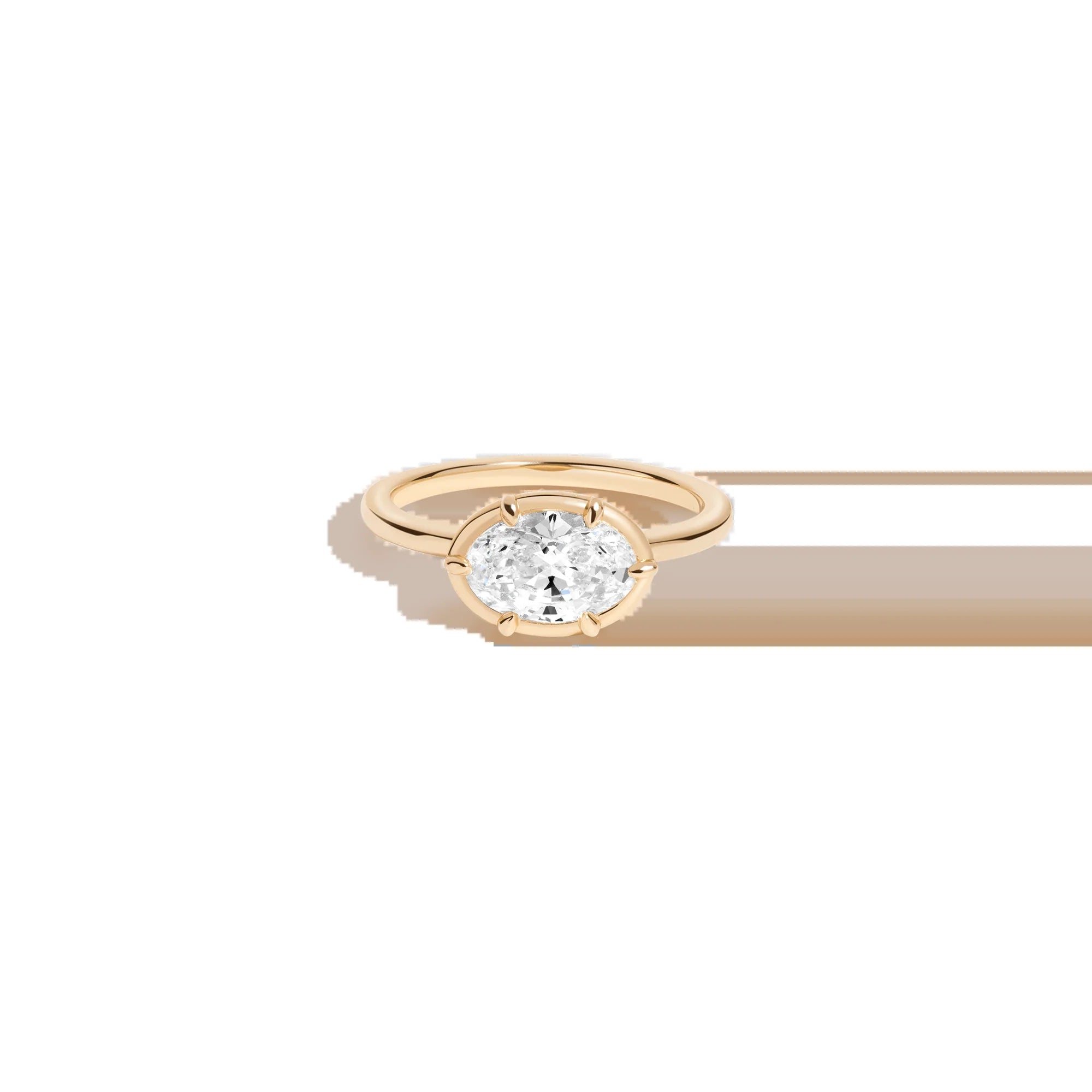 1Ct Oval Lab Grown Diamond Georgian Ring NikNenz™ Premium Gold & Diamonds