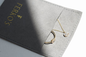 Dangle & Drop Earrings / 14K Gold Dangling 4 Prong Natural Diamond Drop Earrings by Ferkos Fine Jewelry