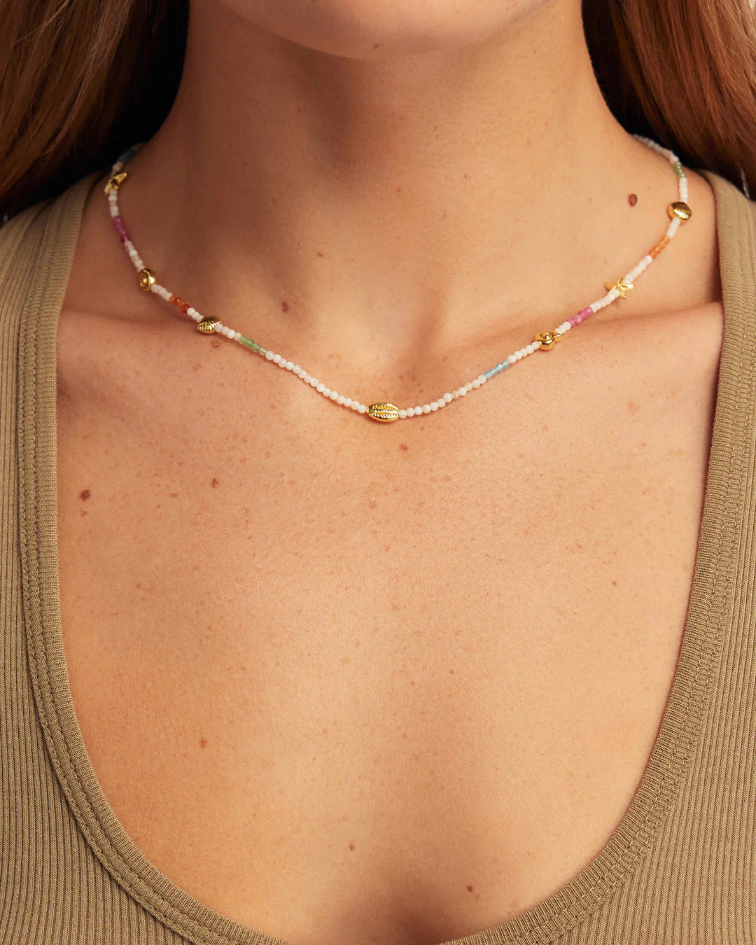 Reef Beach Mini Charm Necklace NikNenz™ Premium Gold & Diamonds
