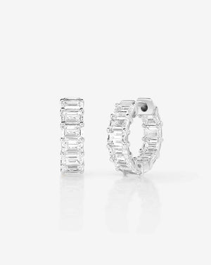 Stunning Emerald Lab Diamond Huggies - Elevate Your Style!.