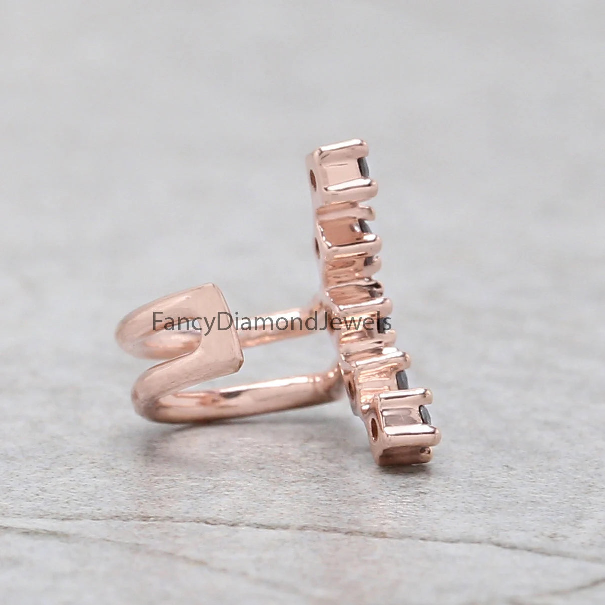 Ear Cuff Earrings, Ear Wraps, Earring Cuffs, Natural Diamond Ear Cuff, No Piercing Ear Cuff, 14K Gold Diamond Ear Cuff, Gold Ear Wrap KD1070