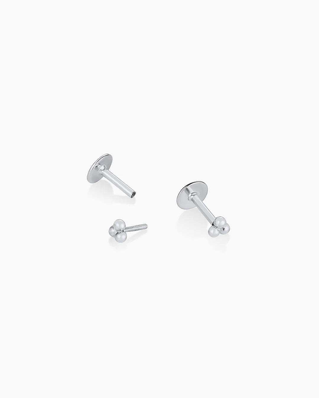 14K Gold Trio Flat Back Studs