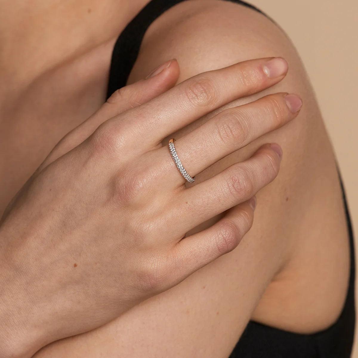Radiant Gold Pavé Essential Band Ring.