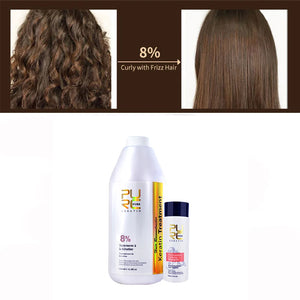 Professional Keratin Hair Treatment Cream Repair Damaged Hair Straightening Smoothing Soft Purifying Shampoo Set Hair Care