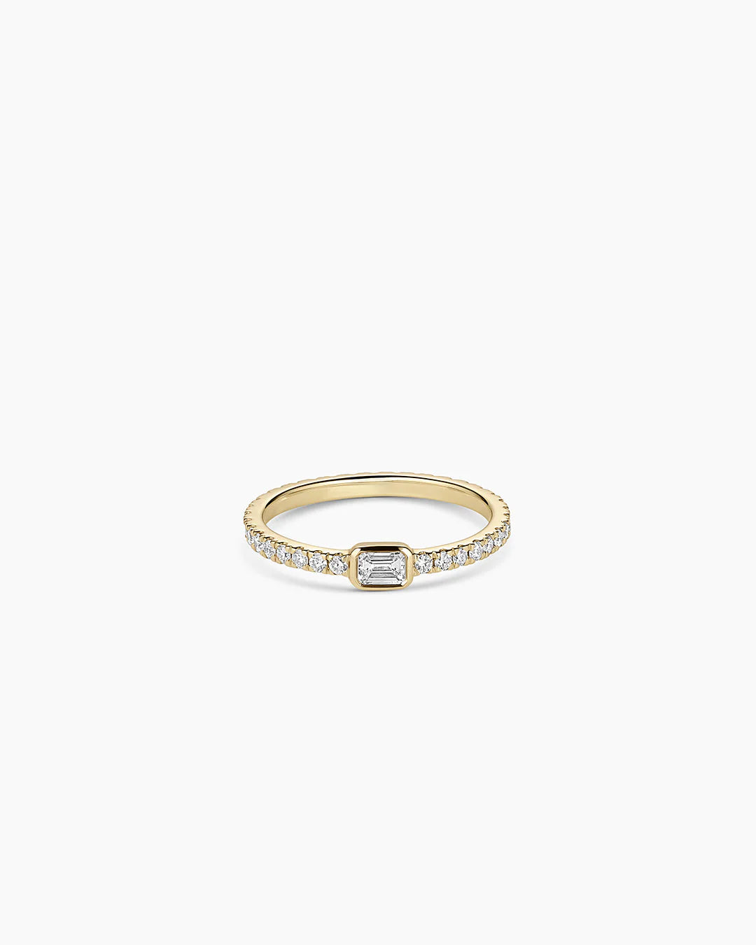 14K Lab Grown Diamond Emerald Eternity Ring