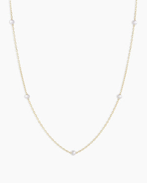 Gold Pearl Newport Necklace NikNenz™ Premium Gold & Diamonds