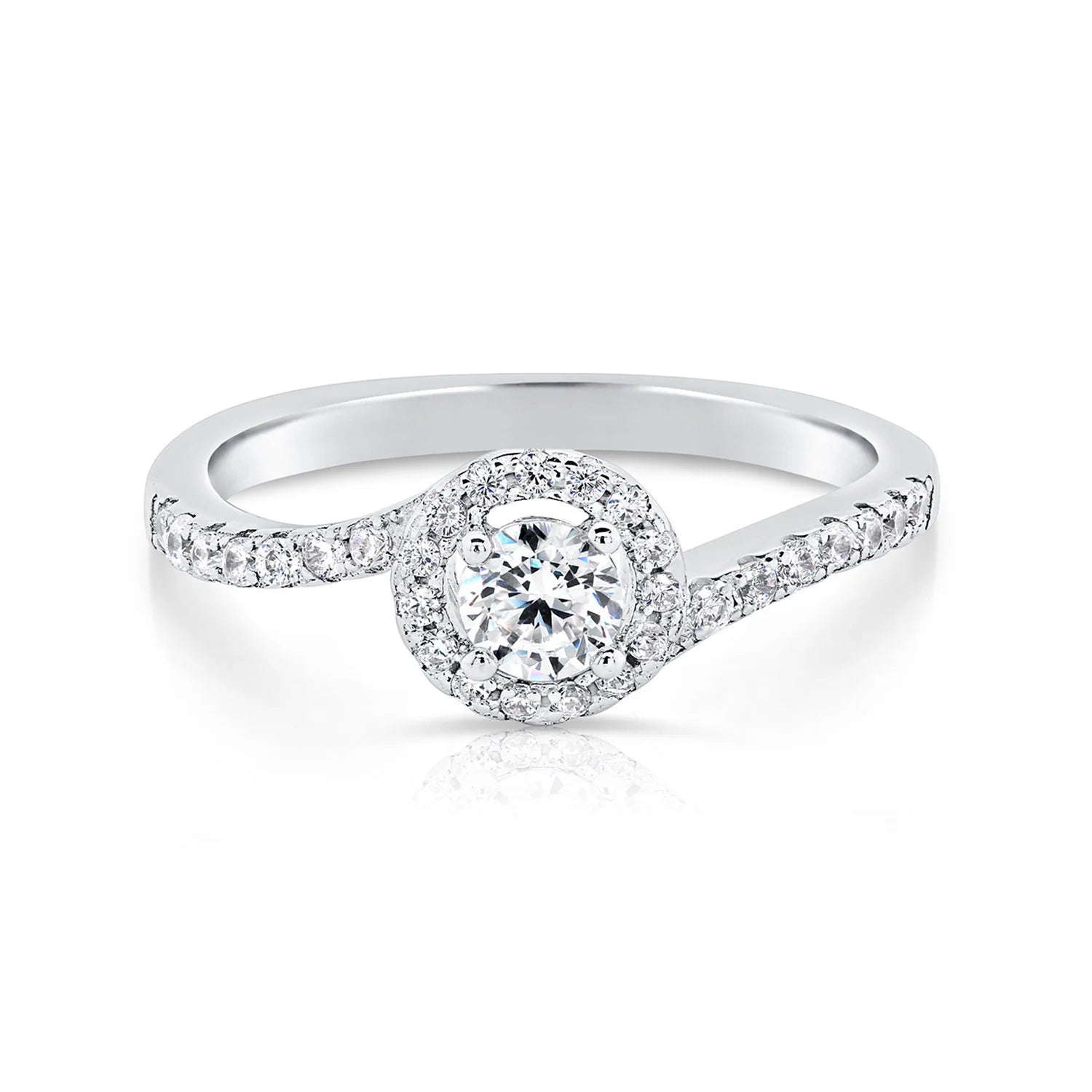 CZ Solitaire Birthstone Ring, Engagement Style In