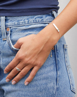 Plate Adjustable Bracelet (Silver)