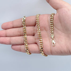 18K Gold Filled Cuban Link Chain: 6Mm Miami Curb Necklace