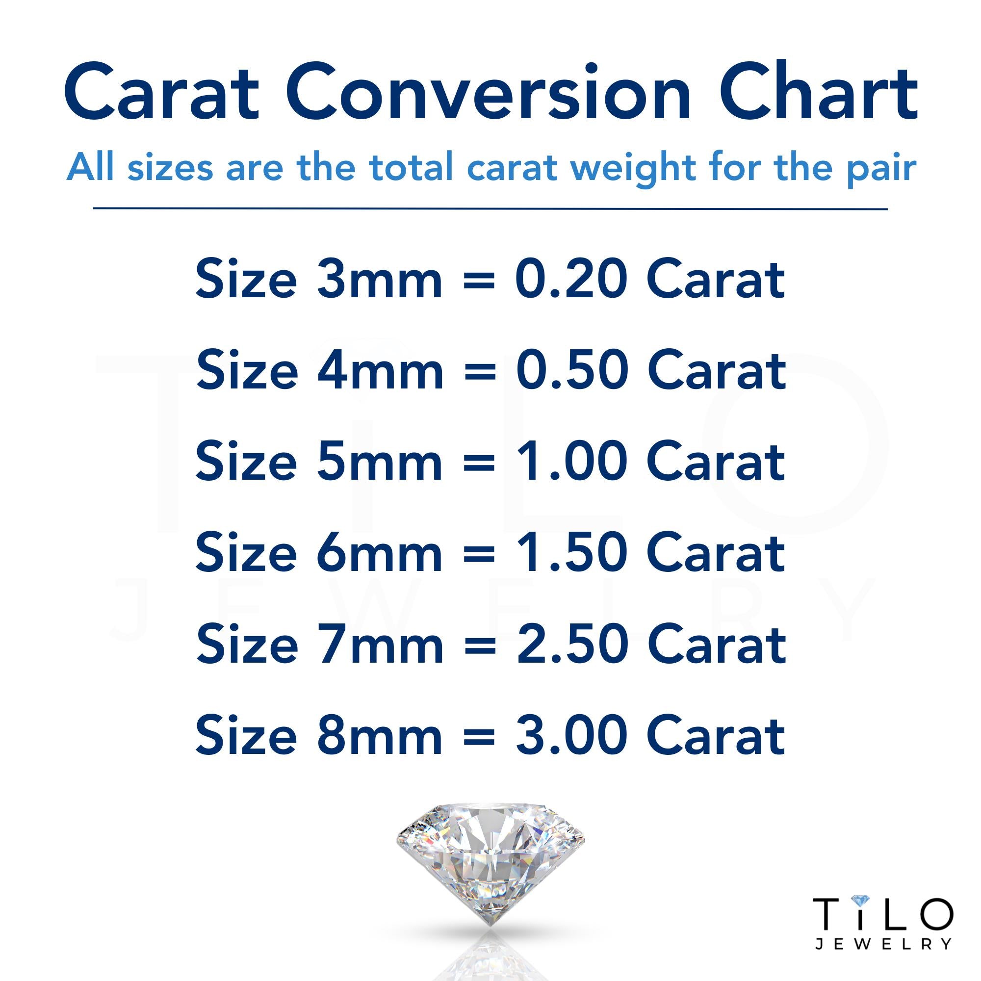 14K Yellow Gold round Simulated Diamond Stud Earrings, Brilliant CZ Studs, Basket Set, Classic Screwback Studs, Unisex, by TILO Jewelry