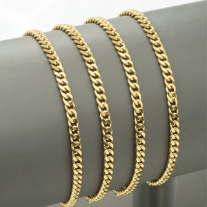 925 Sterling Silver Gold Plated Miami Cuban Link Bracelet, 5Mm Thick