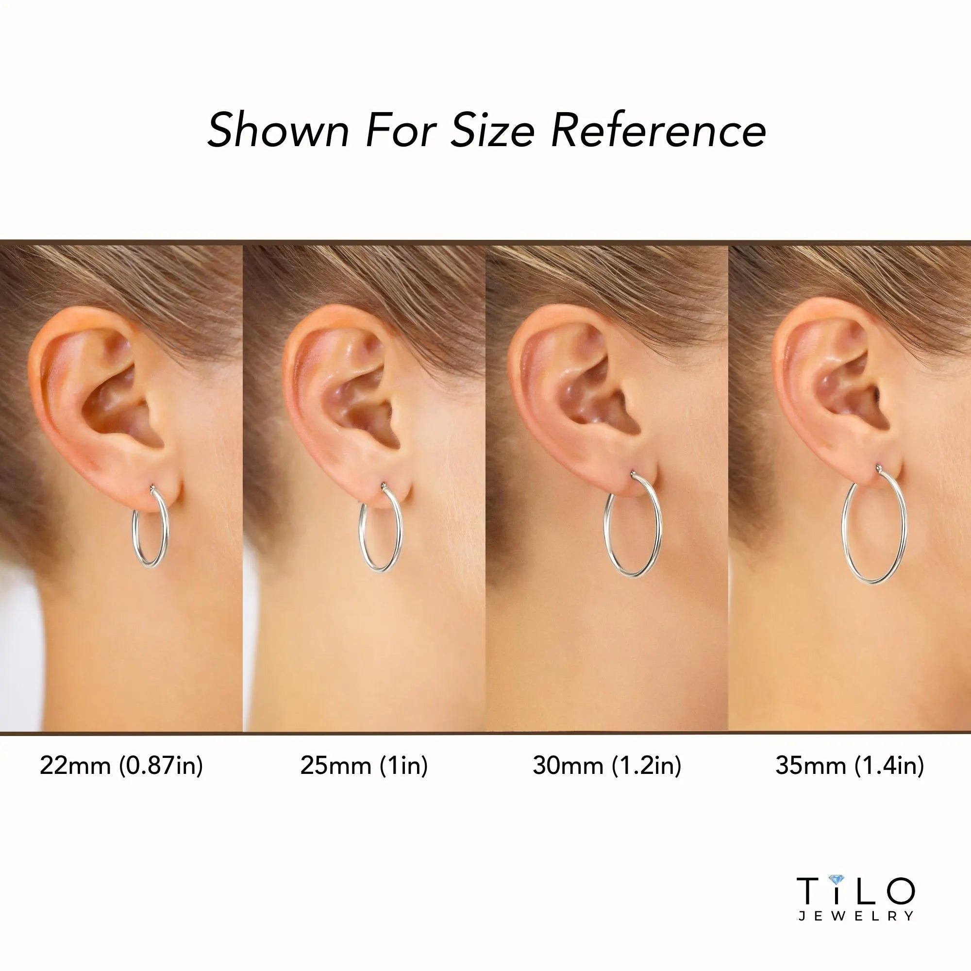 14K White Gold Hoop Earrings, Diamond-Cut Fancy Hoop Earrings, Handmade & Designed by TILO Jewelry, Made in New York City
