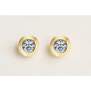 9Ct Gold Stud Earrings round Classic Design 6 Mm Pair in Luxury Gift Box