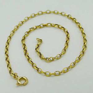 9Ct Real Yellow Gold 2Mm Belcher Anklet | 10 Inch Oval Link Anklet | Women Gold Anklet | Brand New