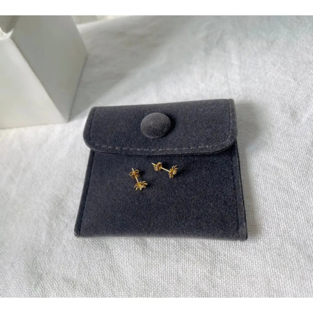 9ct Solid Gold Mini Flower Stud Earrings – Dainty Floral Sparkle for Birthdays & Everyday Luxe.