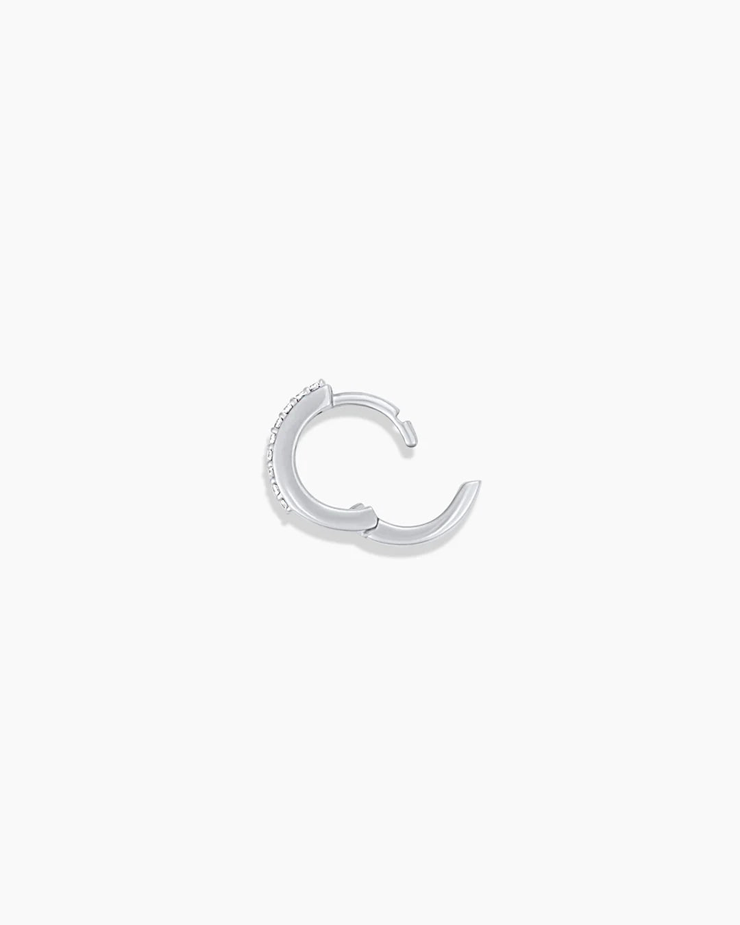 14K Diamond Double down Single Huggie