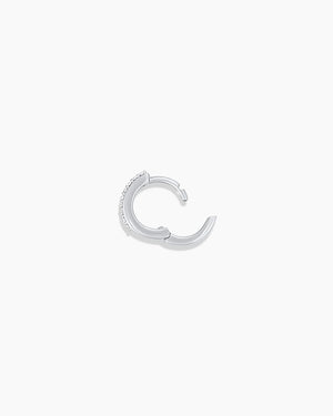 14K Diamond Double down Single Huggie