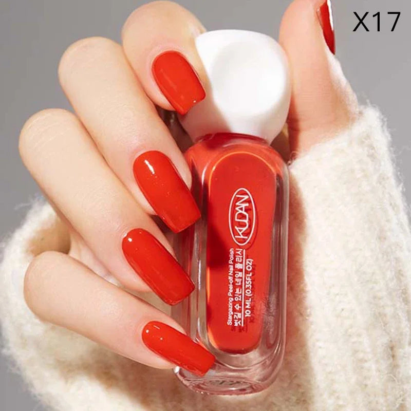 10Ml Peel off Water-Based Starry Nail Polish Fast Drying Long-Lasting Healthy and Brightening Effect No Need Lamp Cure
