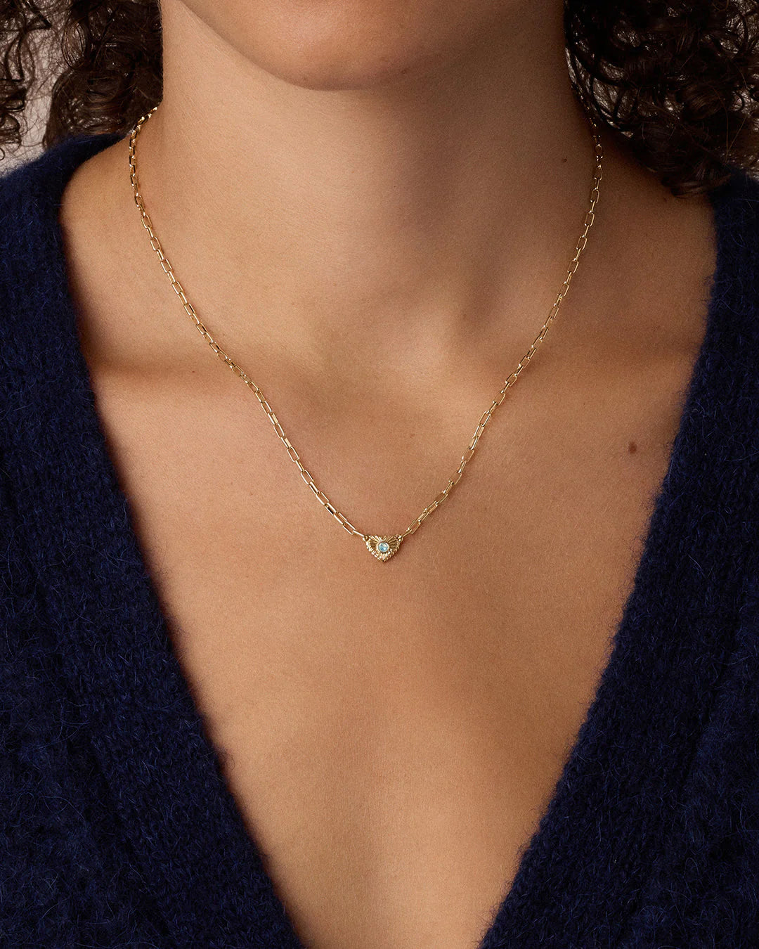 Birthstone Heart Necklace NikNenz™ Premium Gold & Diamonds
