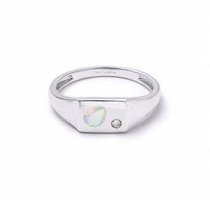 Estée Lalonde Birthstone Pinky Ring Sterling Silver