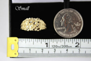 10K Solid Yellow Gold Nugget Style Ring