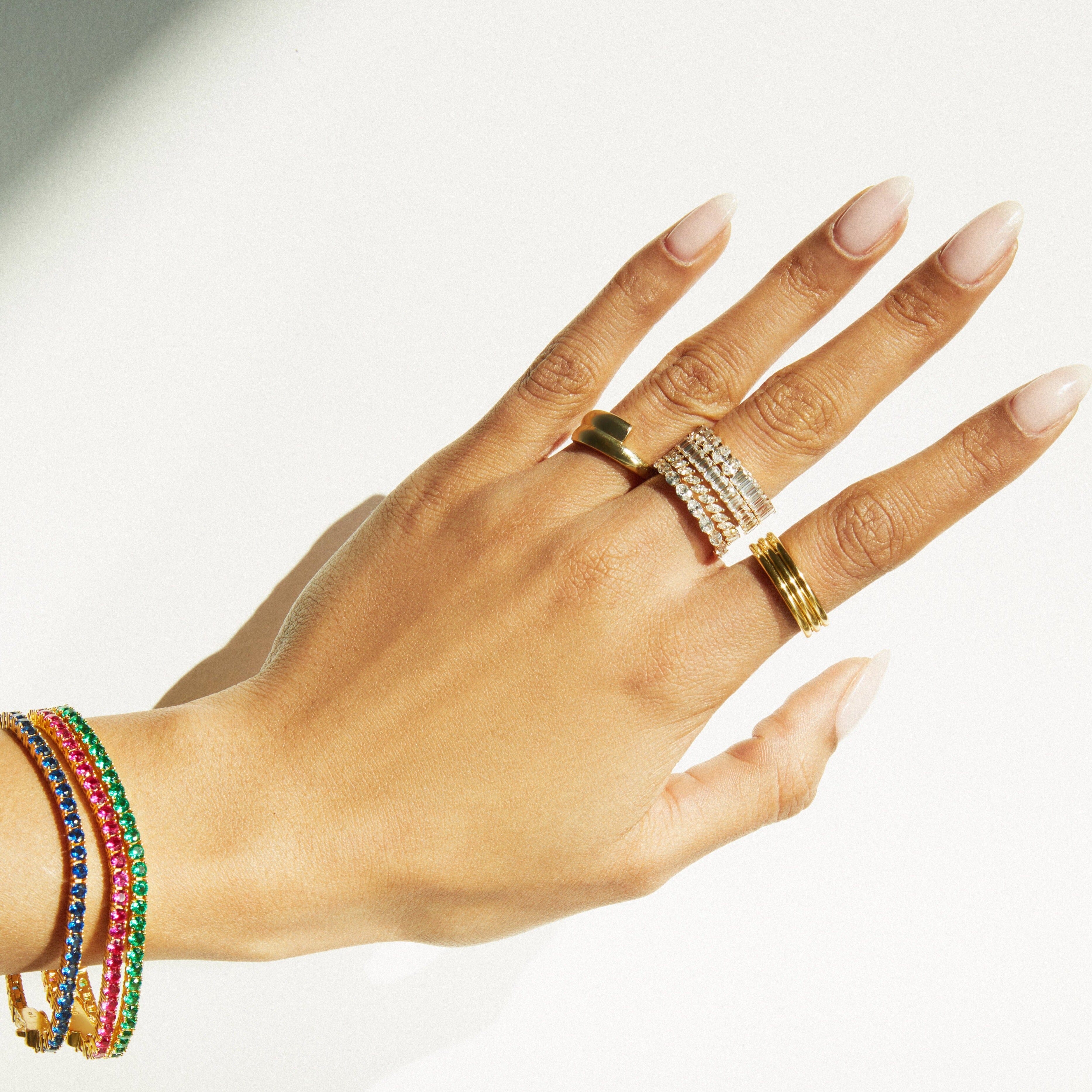 Two-In-One Lab Grown Diamond Eternity Ring NikNenz™ Premium Gold & Diamonds