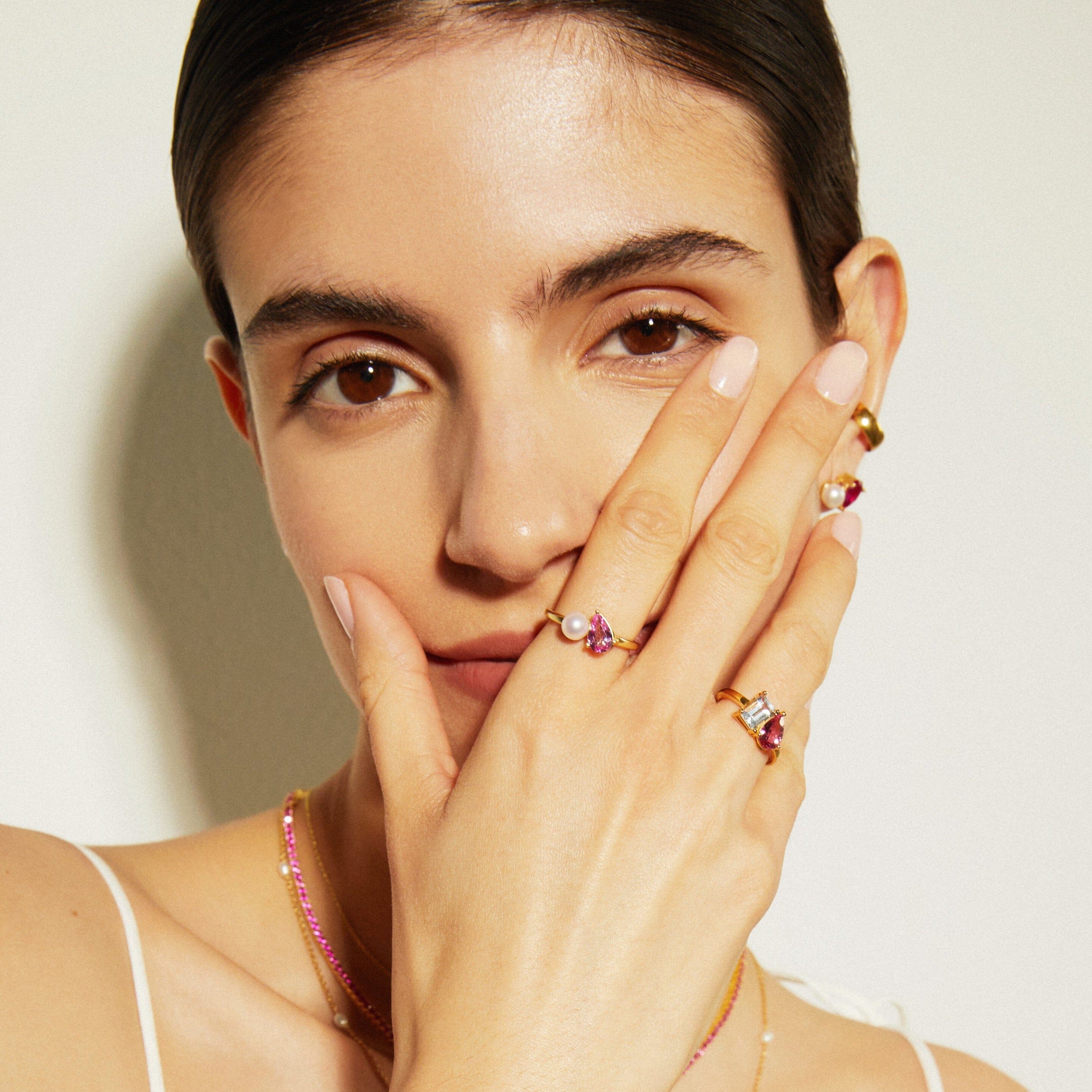 Pearl Toi Et Moi Ring NikNenz™ Premium Gold & Diamonds