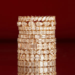 Horizontal Oval Lab Grown Diamond Eternity Ring NikNenz™ Premium Gold & Diamonds