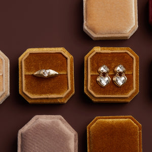 Radiant Heart Art Deco Ring NikNenz™ Premium Gold & Diamonds