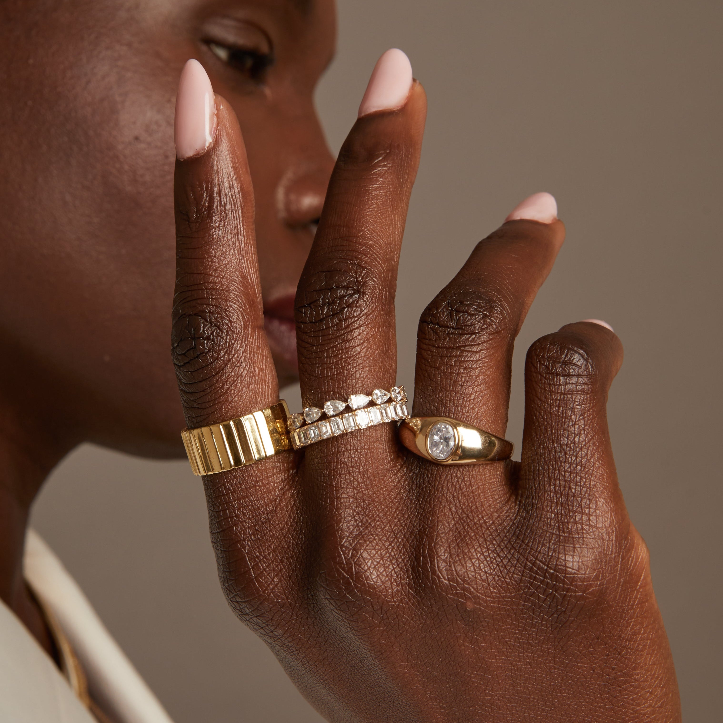 Bold Diamond Baguette Ring NikNenz™ Premium Gold & Diamonds