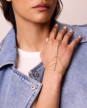 Bowie Hand Chain NikNenz™ Premium Gold & Diamonds
