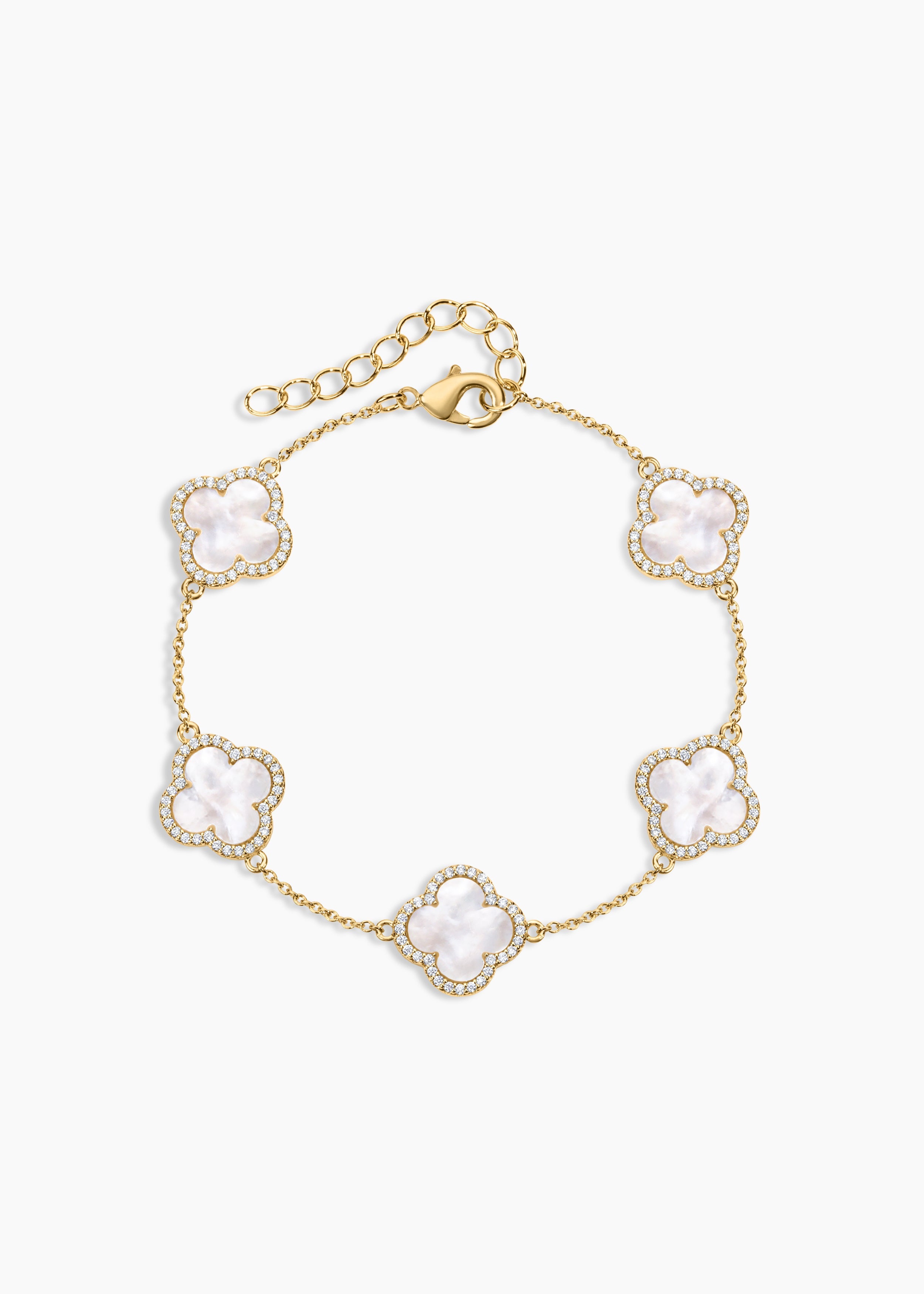 Icon White Bracelet NikNenz™ Premium Gold & Diamonds