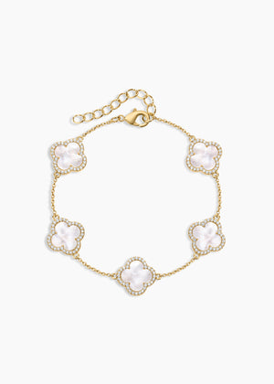 Icon White Bracelet NikNenz™ Premium Gold & Diamonds