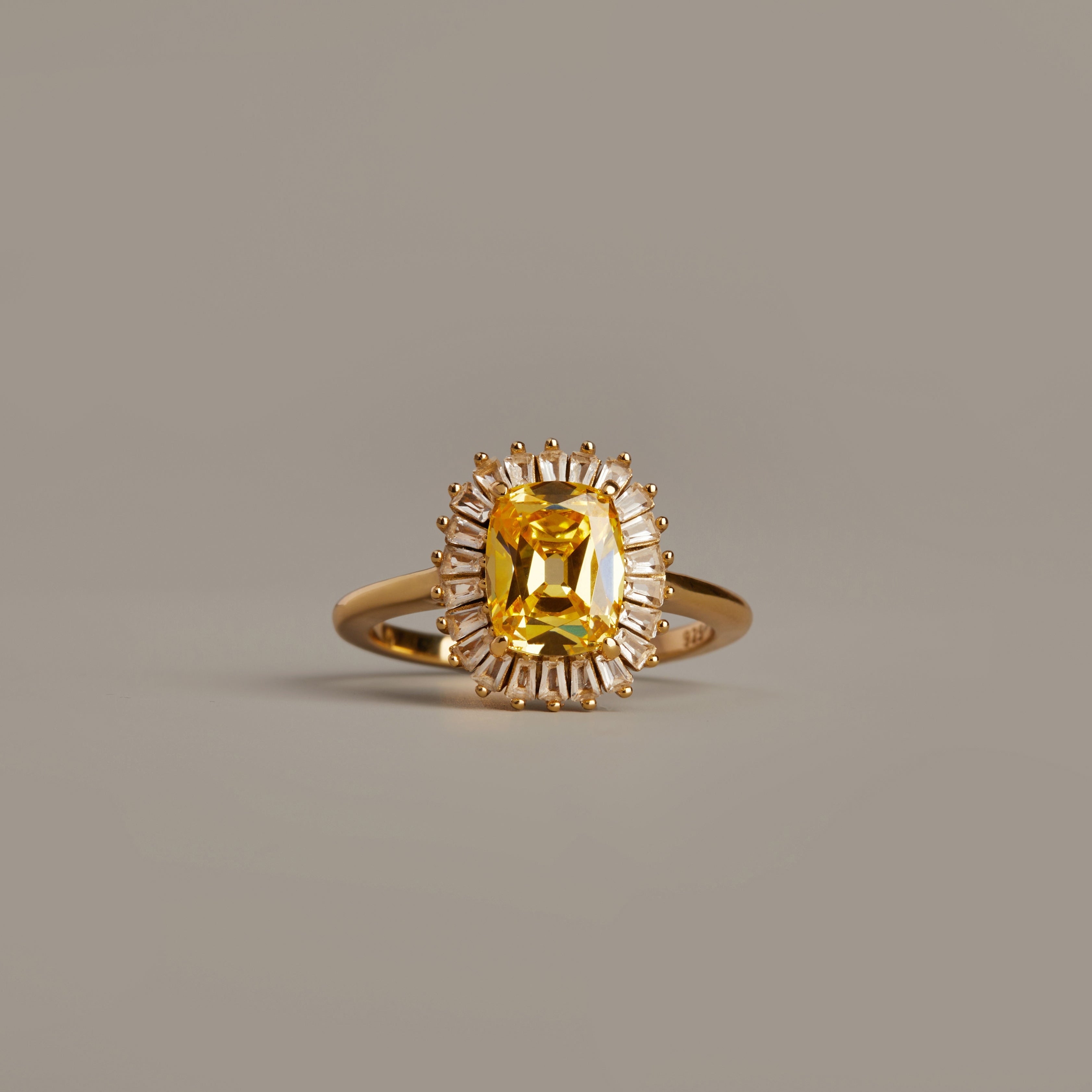 Lab Grown Yellow Canary Alexandra Ring NikNenz™ Premium Gold & Diamonds