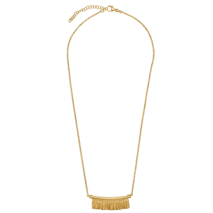 GOLD TASSEL CHARM NECKLACE