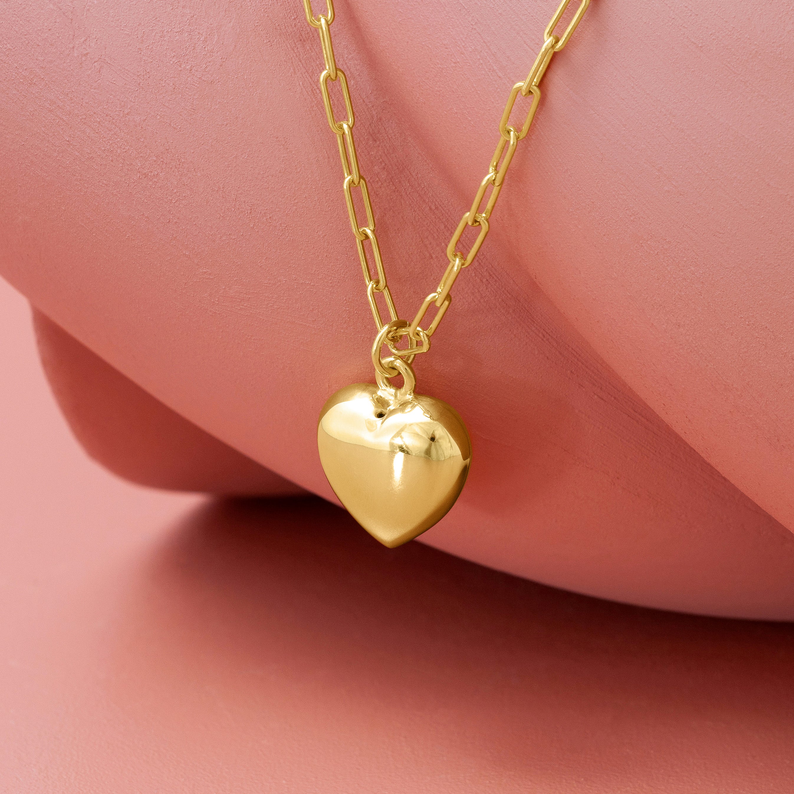 GOLD POLISHED HEART PENDANT