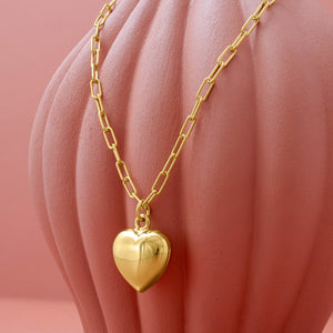 GOLD POLISHED HEART PENDANT