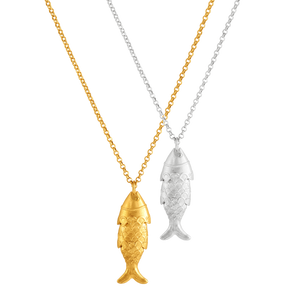 FISH PENDANTS in GOLD and SILVER