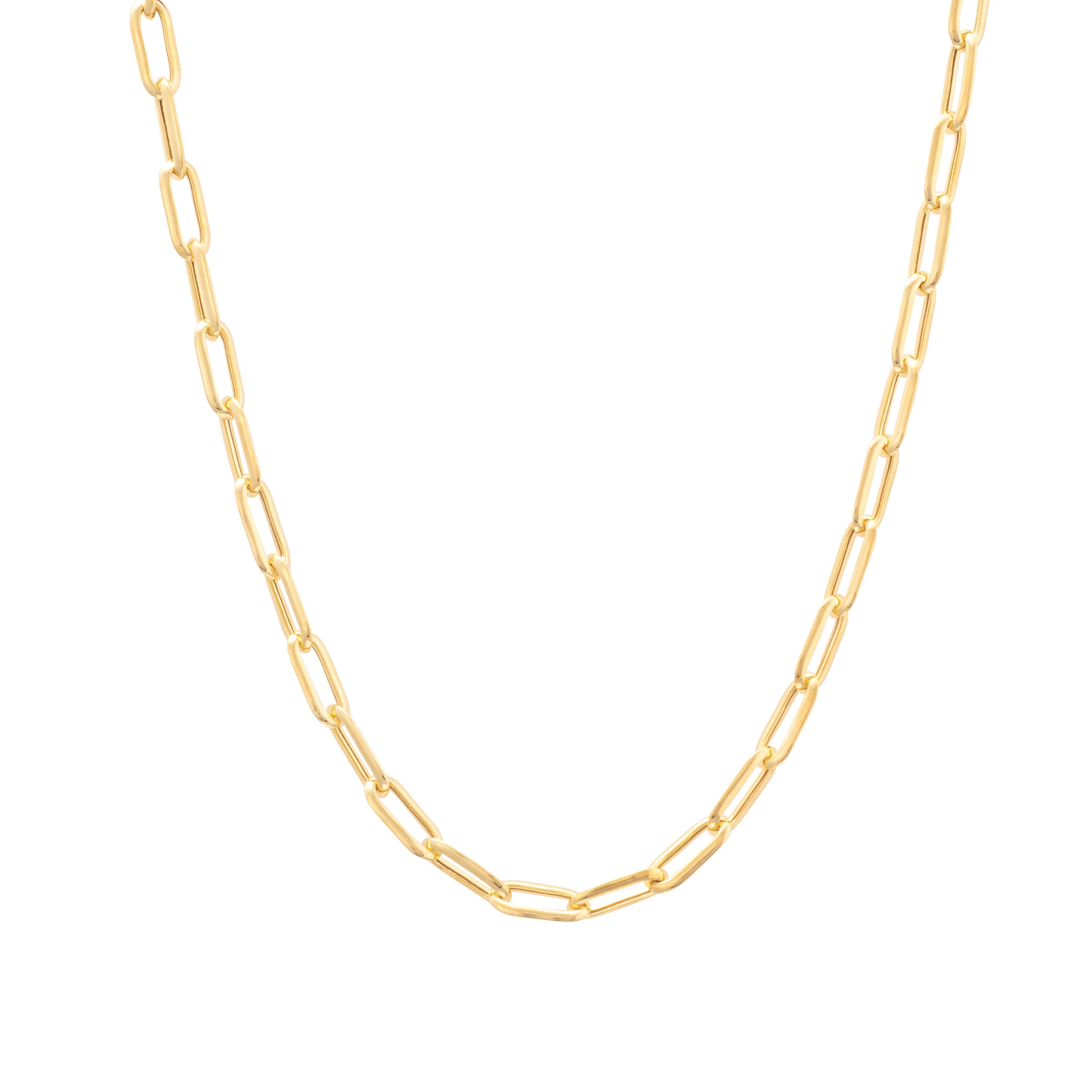 GOLD LONG LINK CHAIN NECKLACE