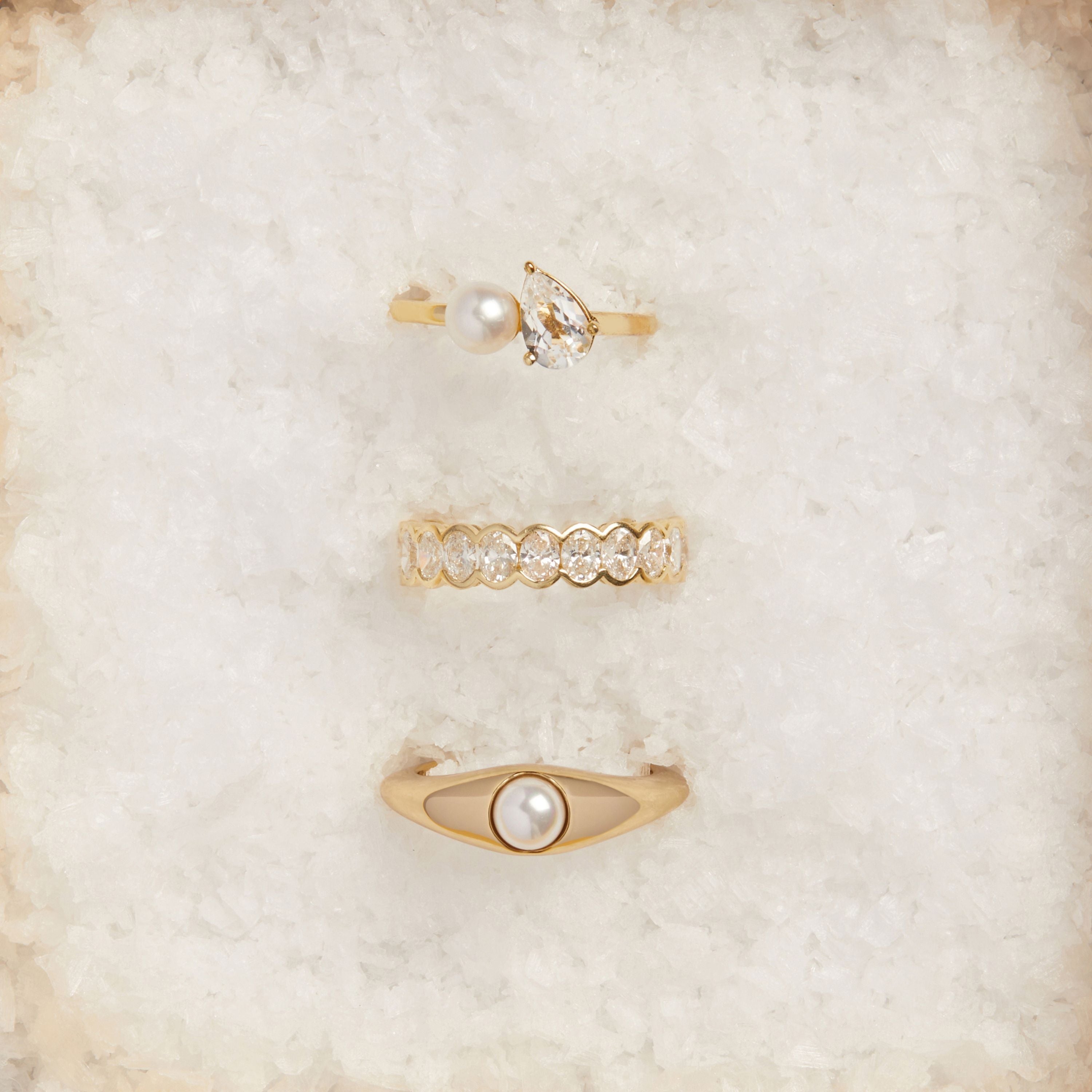 Pearl Toi Et Moi Ring NikNenz™ Premium Gold & Diamonds