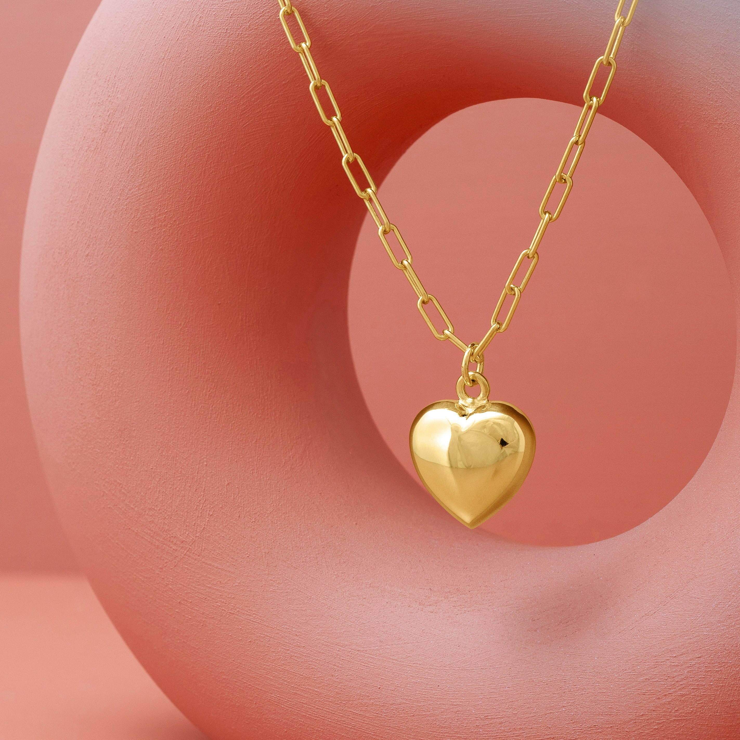 GOLD POLISHED HEART PENDANT